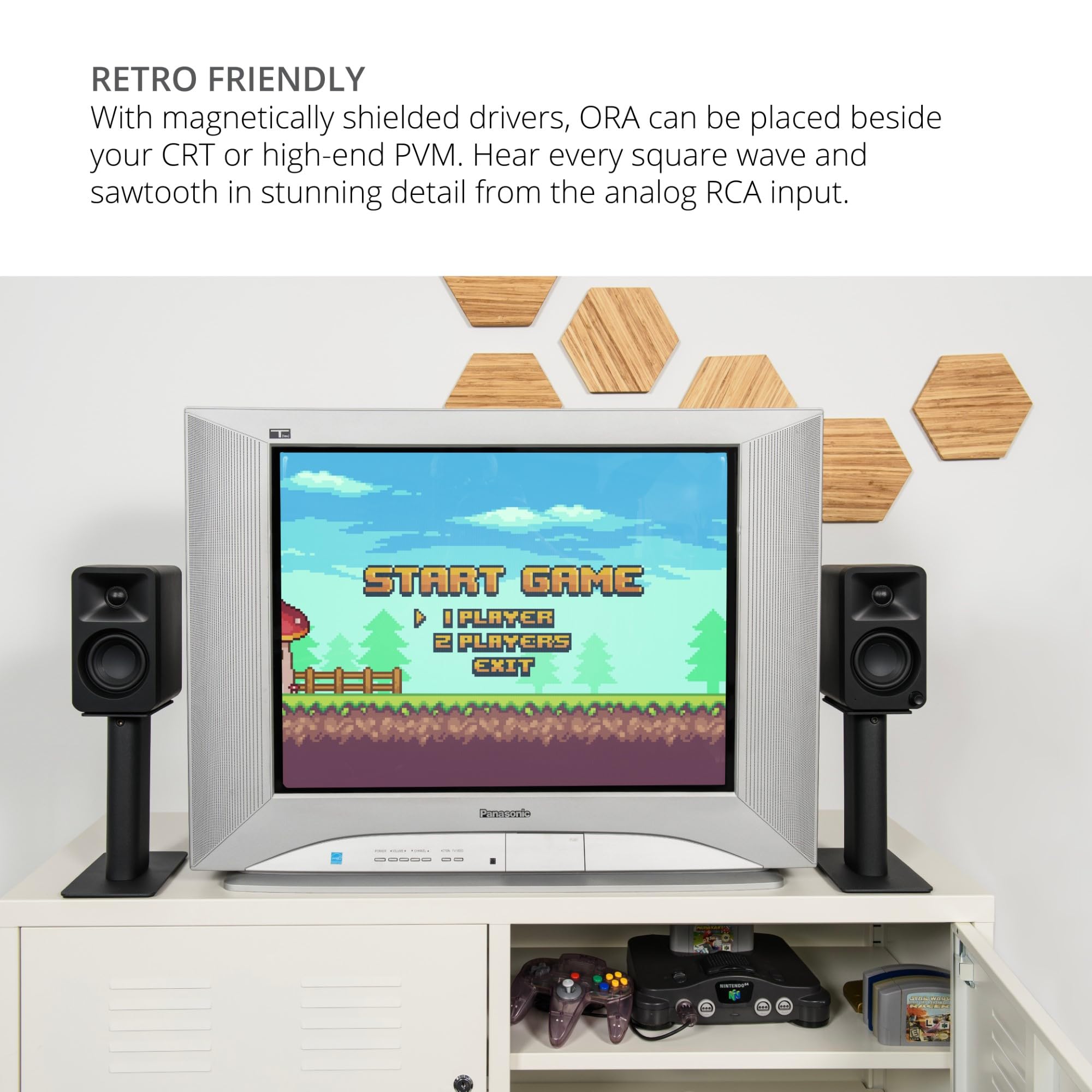 Kanto ORAMW 100W Bluetooth 5.0 Computer Speakers with USB-C Input - Bi-Amplified Studio Monitor for PC, Mac, Gaming & Home Audio - High Fidelity Sound with 100Hz Auto Crossover - Perfect for Work, Music & Entertainment (White, Pair)