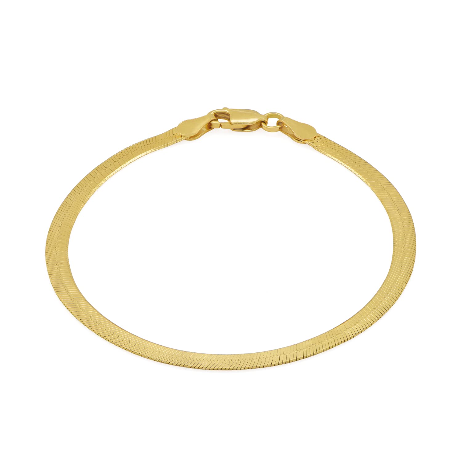 OAK & LUNA - Personalized Slim & Wide Herringbone Bracelet with Custom Engravings - Elegant Women's Jewelry Gift for Christmas, Mother's Day, Birthday - Perfect for Everyday Wear, Date Nights & Special Occasions