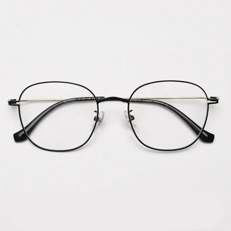 CCspace Unisex Full Rim Oval Square Titanium Eyeglasses - Lightweight Durable Frame for Men & Women - Perfect for Reading, Work & Daily Wear (Model 300722)