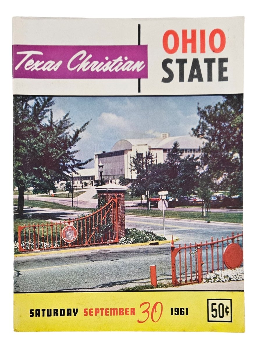 Vintage Ohio State vs TCU Football Game Program - September 30, 1961 Official Collector's Item | College Football Memorabilia for Sports Fans & Historians | Perfect for Display, Gift or Collection