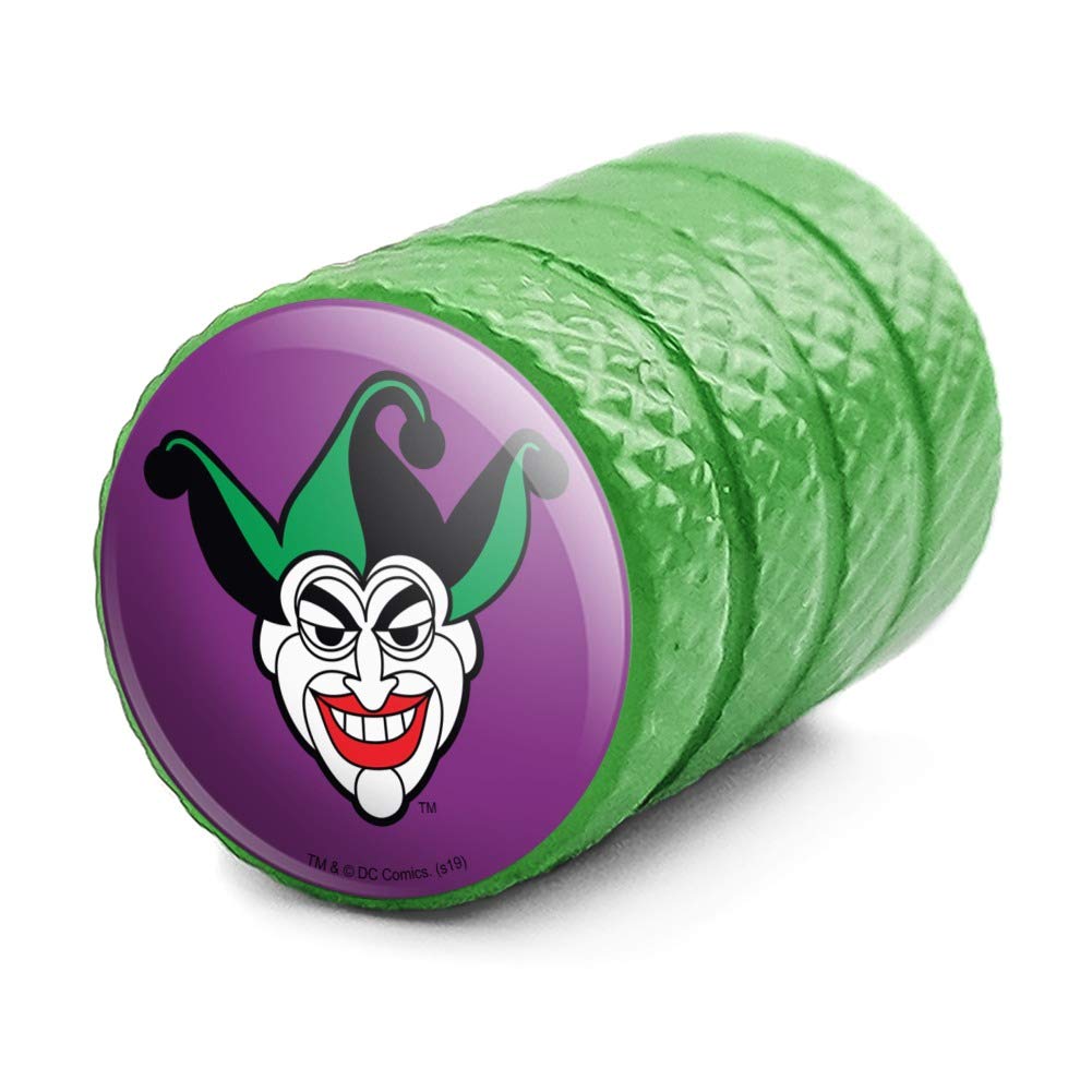 Batman Joker Symbol Aluminum Valve Stem Caps for Motorcycle & Bicycle Wheels - Durable Tire Rim Accessories for Bike Enthusiasts - Perfect for Customizing Harley, Cruiser, Sports Bikes