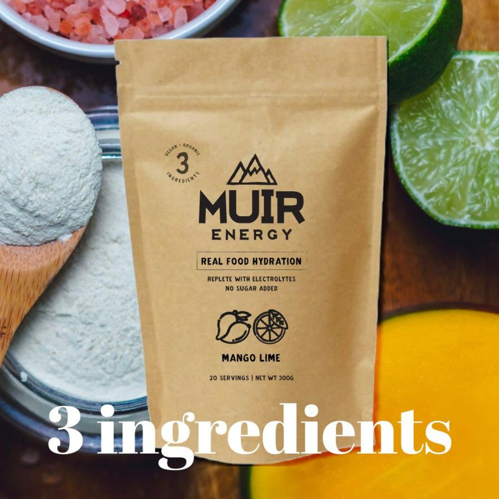 Muir Hydration Mix Powder - Electrolyte Drink Mix for Rapid Rehydration, Energy Boost & Recovery - Perfect for Workouts, Hiking, Travel & Outdoor Activities