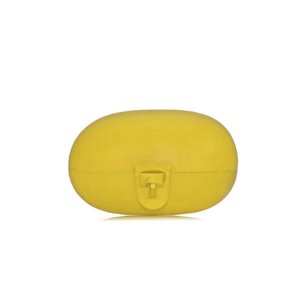 Shockproof Silicone Protective Case Cover for Powerbeats Pro - Durable Full-Body Protection with Carabiner Clip (Yellow) - Perfect for Gym, Running, Travel & Outdoor Activities