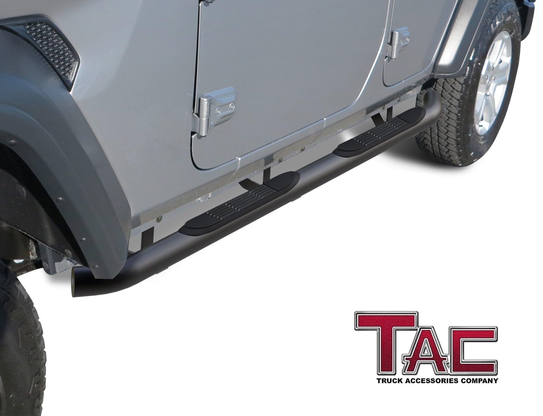 TAC Side Steps Running Boards for 2018-2025 Jeep Wrangler JL 4 Door & 2021-2025 Wrangler JL 4xe SUV - 3