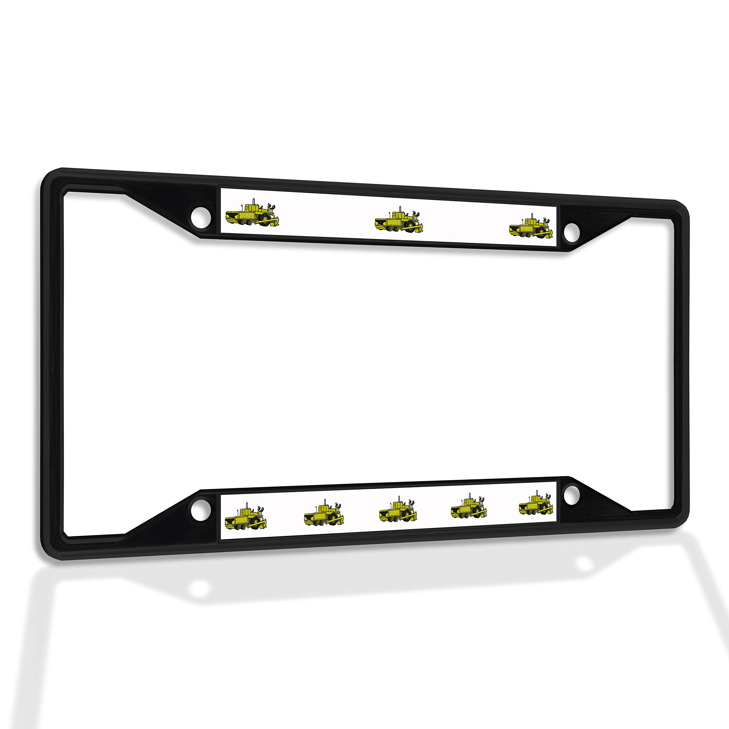 Premium Metal Insert License Plate Frame - Durable Weatherproof Car Accessories (Black, 4 Holes, Solid Insert) for Cars, Trucks & SUVs - Perfect for Everyday Driving & Custom Vehicle Styling