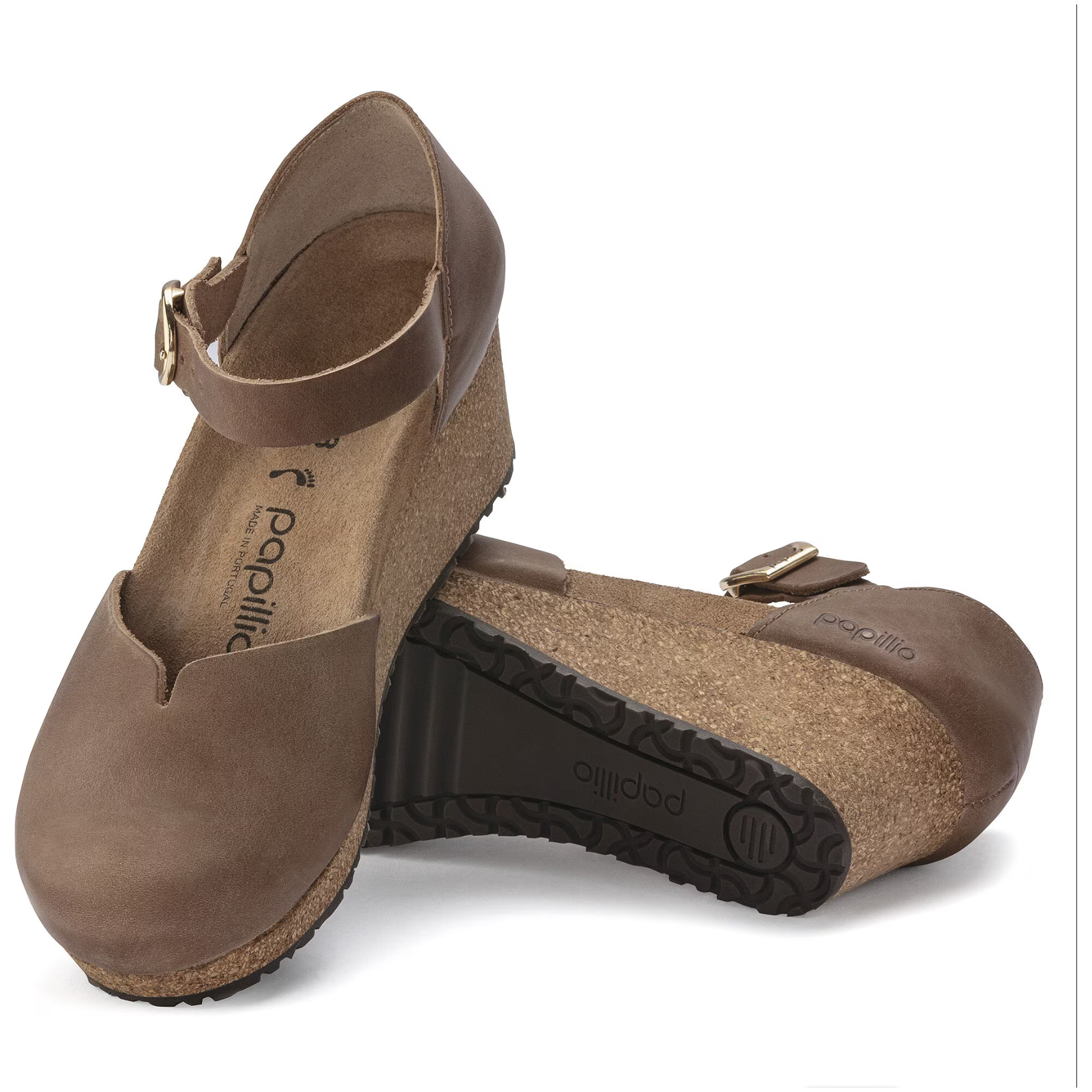 Birkenstock Mary Ring Buckle Oiled Leather Sandals for Women - Cognac Brown Comfortable Arch Support - Perfect for Casual Wear, Beach & Summer Outfits