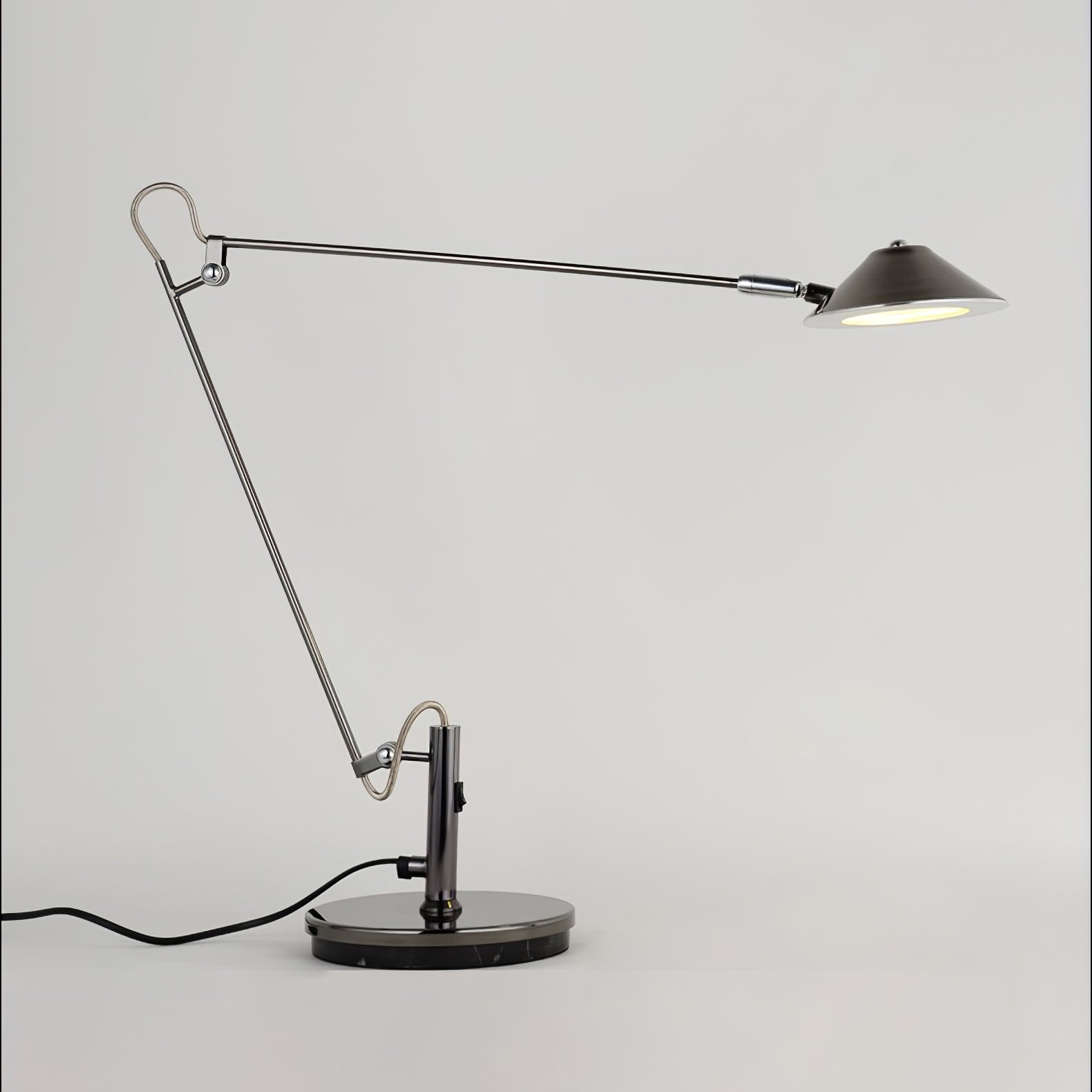 Adjustable Black Office Task Lamp - LED Desk Light with Flexible Gooseneck for Home & Workspace - Perfect for Reading, Studying, and Computer Work