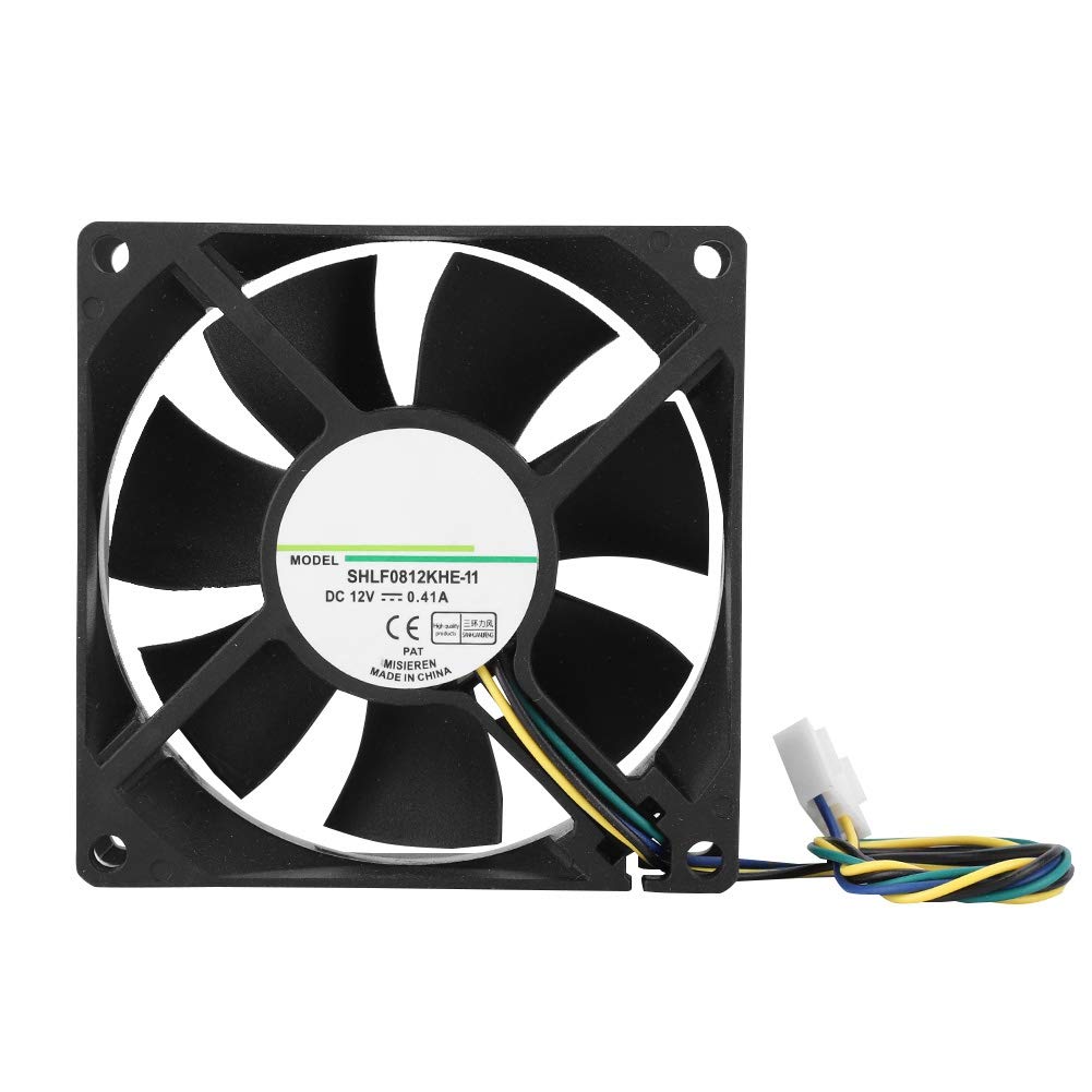 High Performance 80mm 12V PWM Computer CPU Cooling Fan - Ultra Quiet 4 Pin Ball Bearing Case Fan for PC Cooling | Ideal for Gaming PCs, Workstations & Home Office Desktops