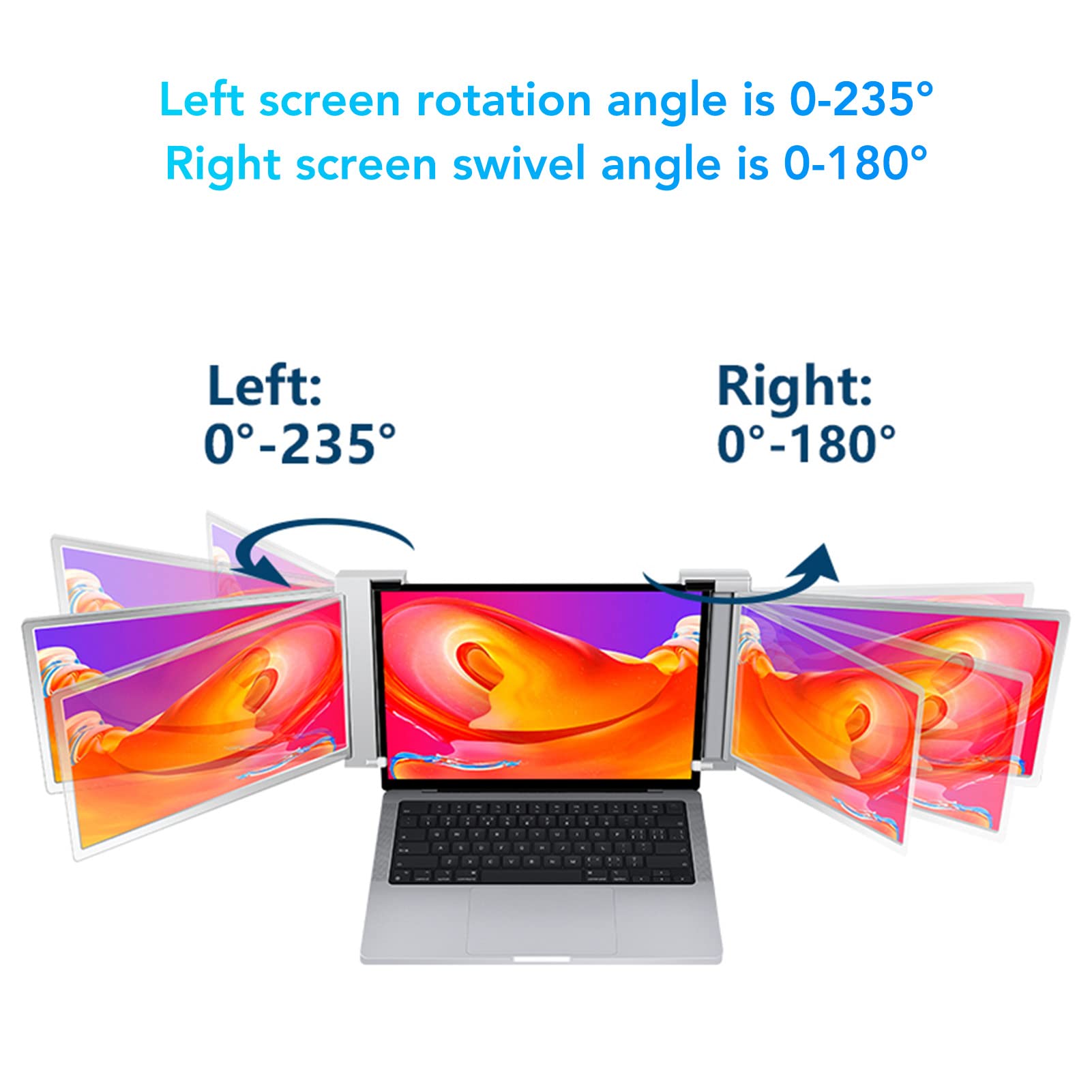 Fydun 15.4 Inch HD 1080P IPS Laptop Screen Extender with Retractable Stand & USB-C Port - Dual Monitor Portable Display for Work & Gaming (Model S20) - Perfect for Home Office, Business Travel & Multi-Tasking Professionals