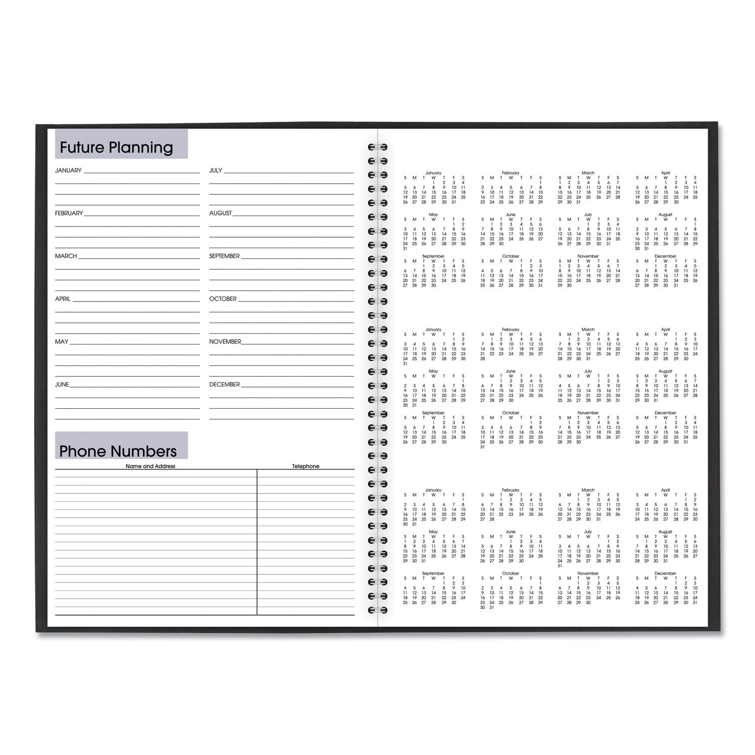 AT A GLANCE® DayMinder Monthly Planner 2024-2026 - 14 Month Calendar with Ruled Blocks, 12