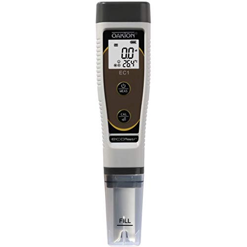 Oakton EcoTestr Waterproof Conductivity Tester - Portable Pocket Water Quality Meter for Pools, Aquariums & Hydroponics - Cole-Parmer WD-35634-06