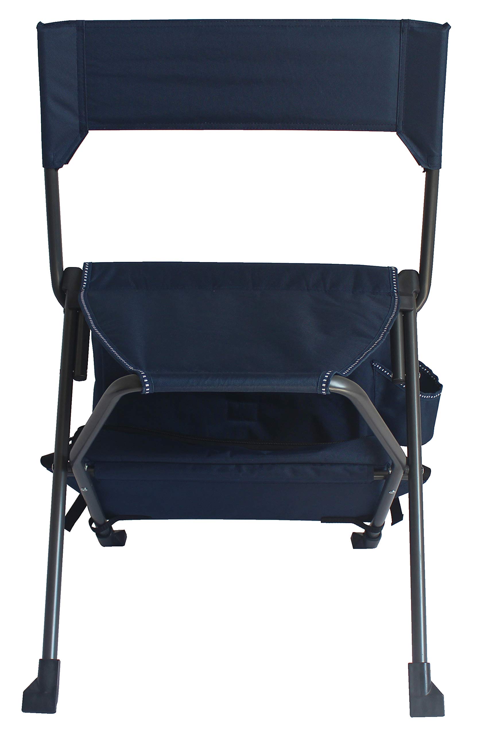 Zenithen Limited Portable Foldable Backpack Chair - Lightweight Camping Chair for Hiking, Outdoor Recreation, Sporting Events & Beach - Compact Folding Design with Carry Strap (Dark Blue, 1 Pack) - Perfect for Camping, Picnics, Tailgating & Backyard Relaxation