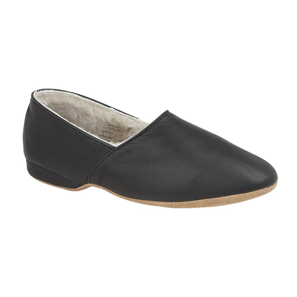 DRAPER PHILIP Sheepskin Slippers for Men & Women - Soft & Comfortable Indoor/Outdoor House Shoes - Black | Perfect for Home, Office & Travel