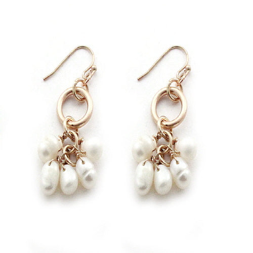 Freshwater Pearl Earrings in 14K Gold - Elegant Dangle Earrings for Women, Perfect for Weddings, Parties & Everyday Wear