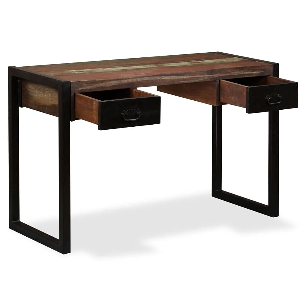Industrial Computer Desk with 2 Drawers - 47.2