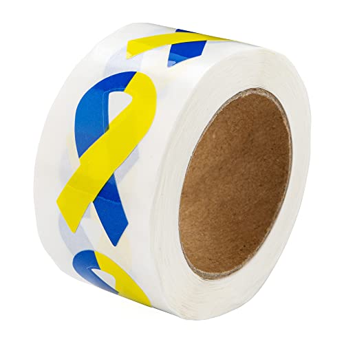 Blue & Yellow Awareness Ribbon