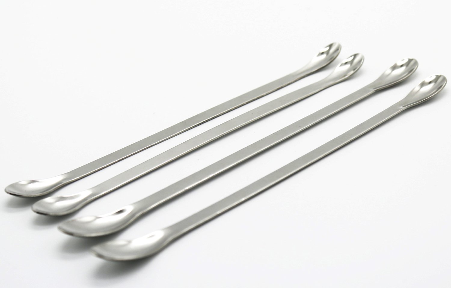 Premium Stainless Steel Lab Spatula Set - 2Pcs Micro Scoop (22cm & 20cm) for Reagent Sampling, Pharmacy Measuring & Scientific Experiments | Ideal for Laboratories, Medical Use & Chemistry Research