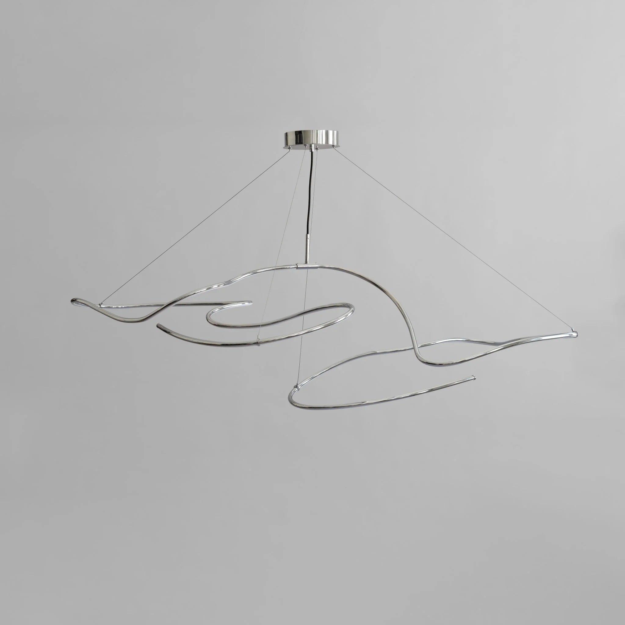 PRE ORDER 101 COPENHAGEN Ghost Chandelier - Large Chrome Modern Ceiling Light Fixture for Dining Room, Living Room & Bedroom Decor