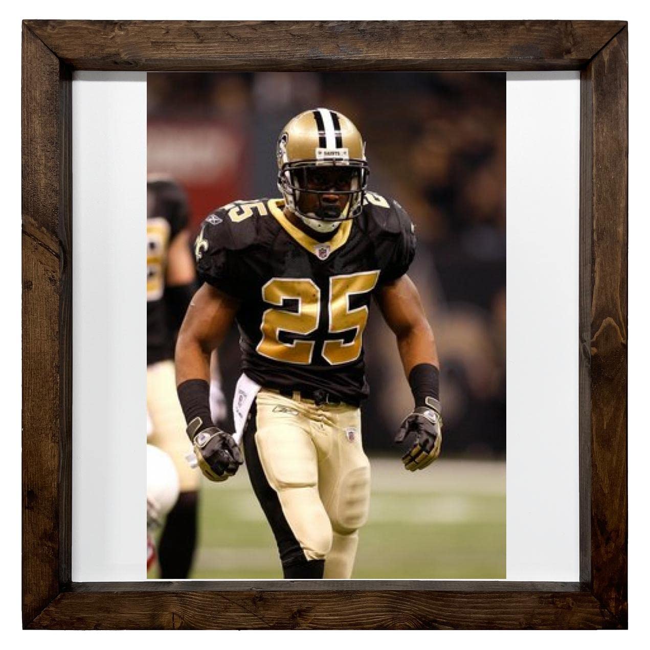FC Carino Reggie Bush Framed Print - 12x12 Wood Frame, White Background (FCA #FCAG327790) - Perfect for Sports Memorabilia, Home & Office Decor