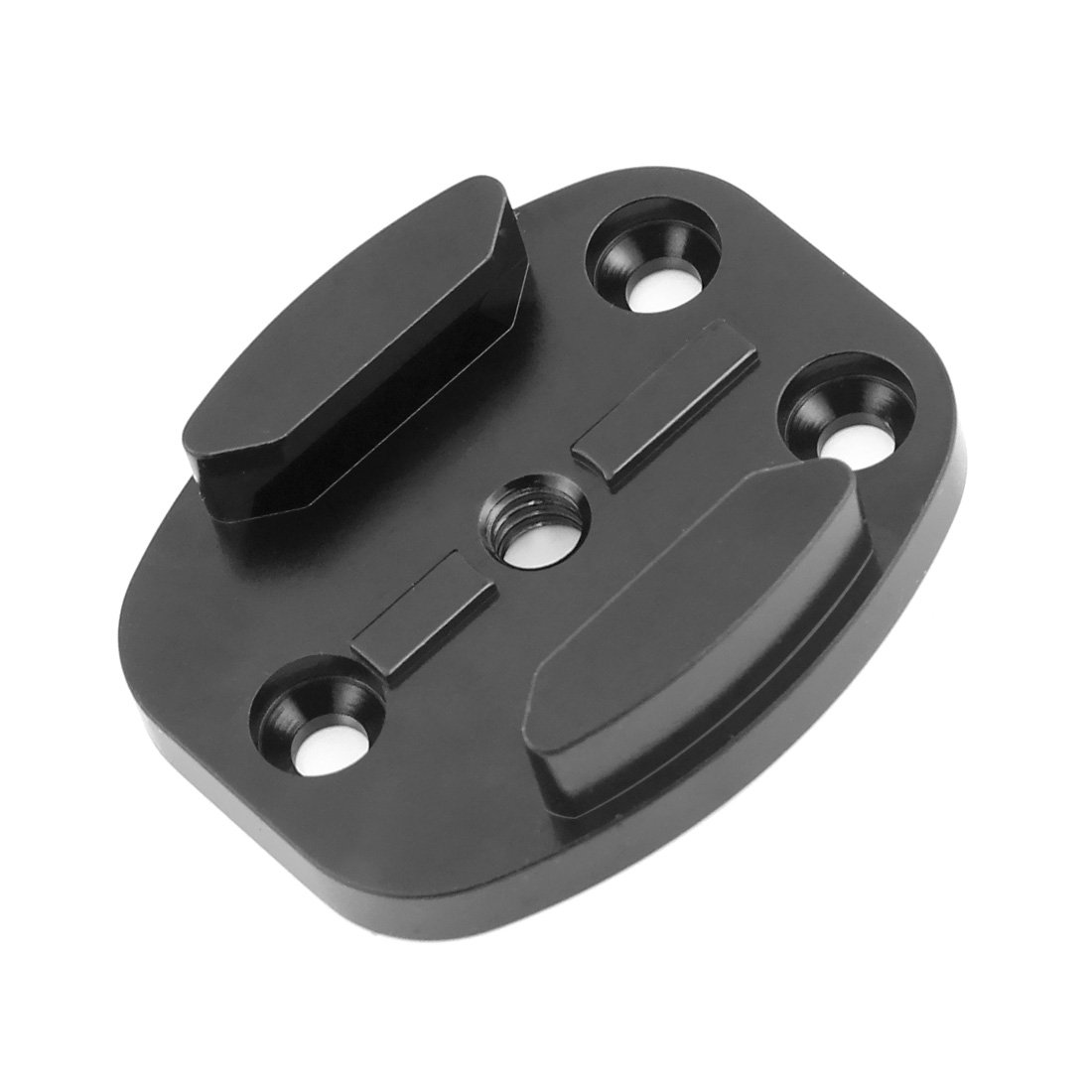 BGNing CNC Aluminum Flat Surface Mount with Tripod Adapter (Black) - Compatible with GoPro Hero 3/3+/4/5/6/7/8/9/MAX, Insta360 ONE R, Osmo Action - 1 Pack - Perfect for Vlogging, Action Sports & Travel Photography