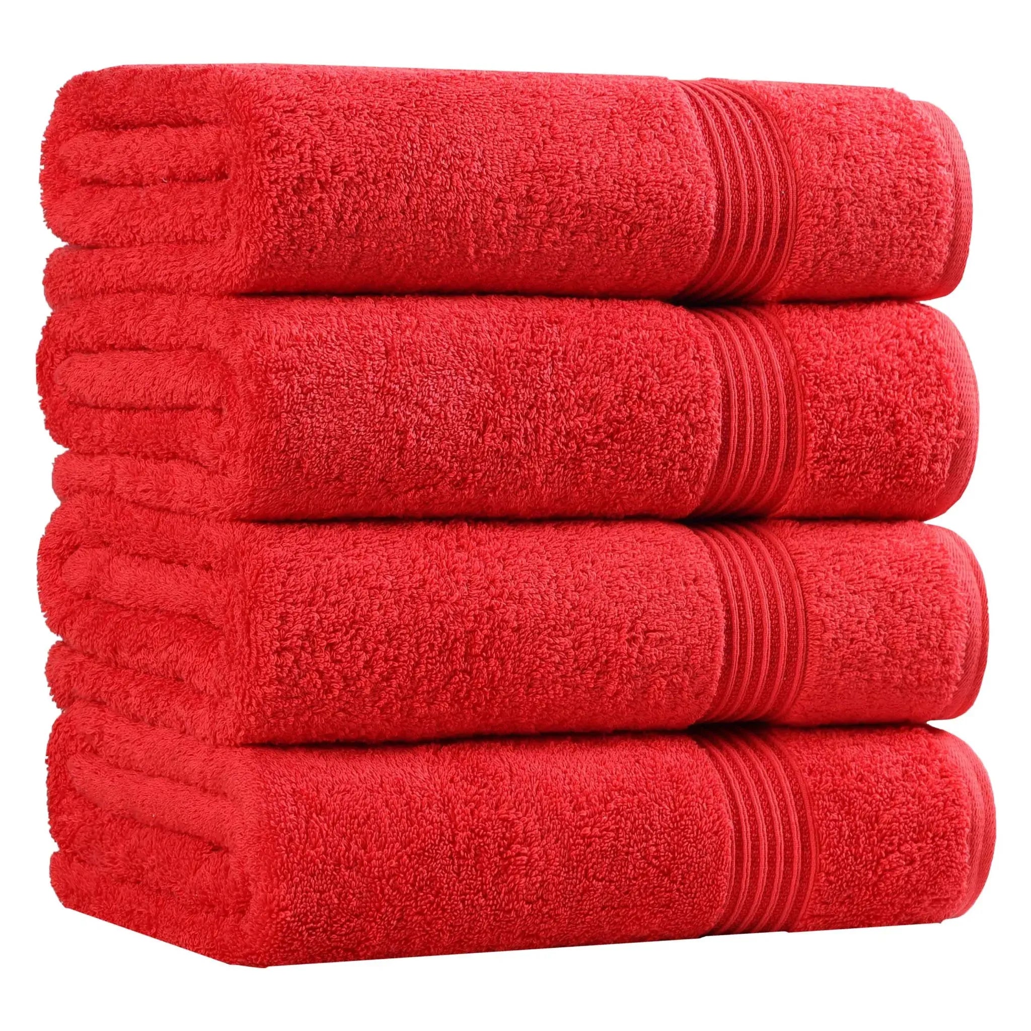 Premium Egyptian Cotton Bath Towels Set of 4 - Ultra Soft & Highly Absorbent Luxury Towels for Spa, Hotel & Home Use