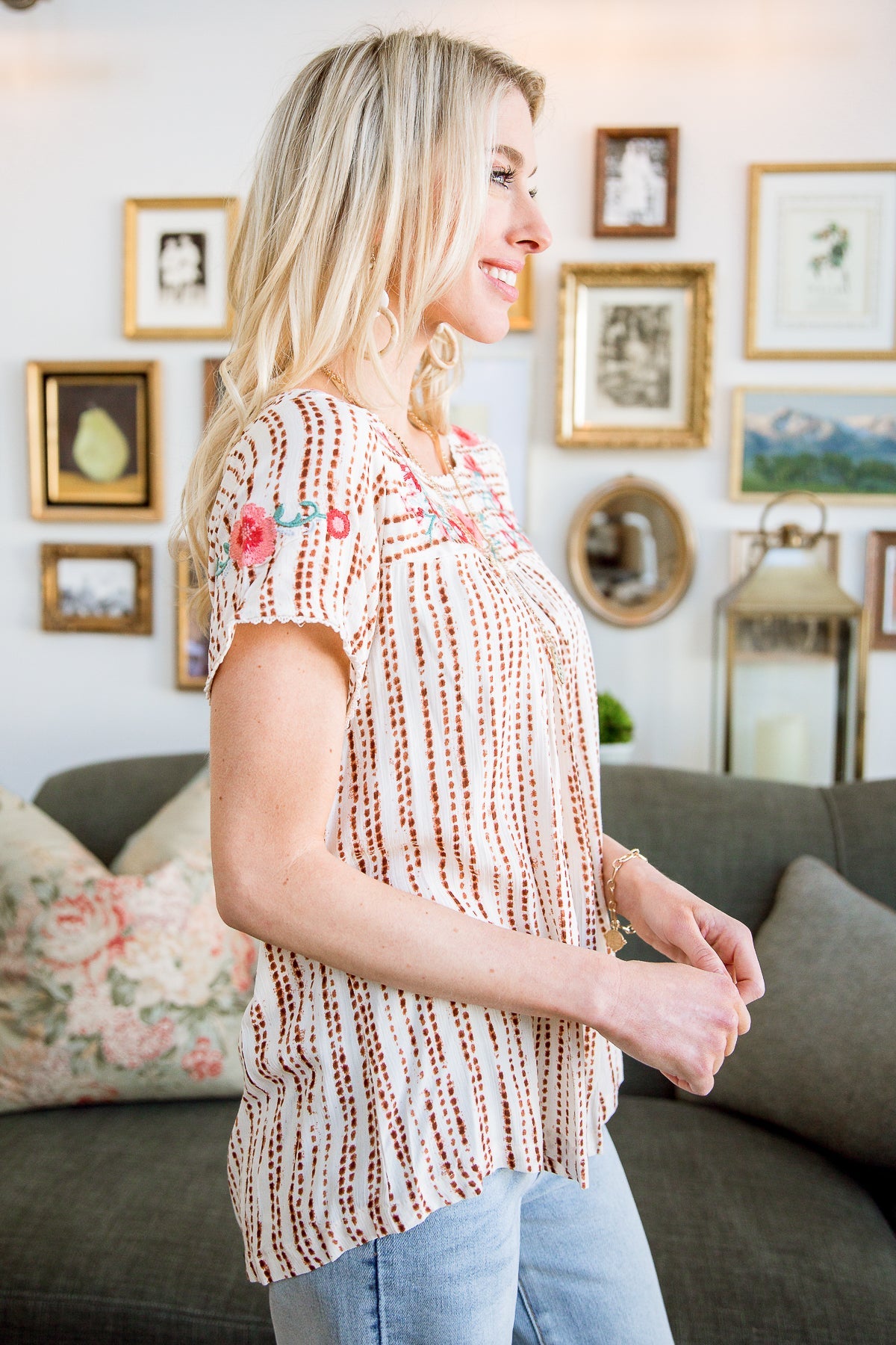 Floral Goals Blouse - Women's Floral Print Tops for Spring & Summer | Casual Office Wear & Date Night Outfits