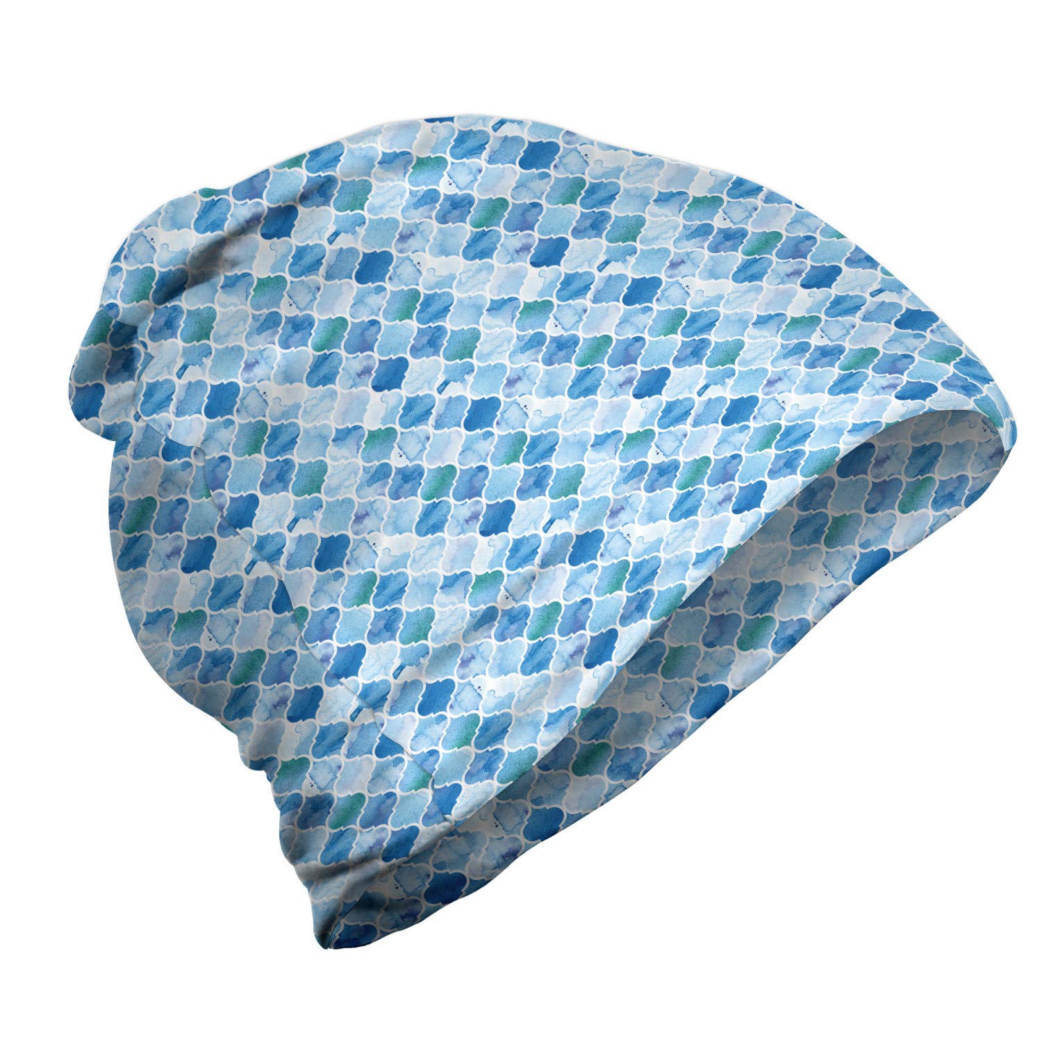Ambesonne Unisex Beanie - Stylish Abstract Geometric Print Winter Hat for Men & Women - Perfect for Hiking, Outdoor Activities & Cold Weather Fashion