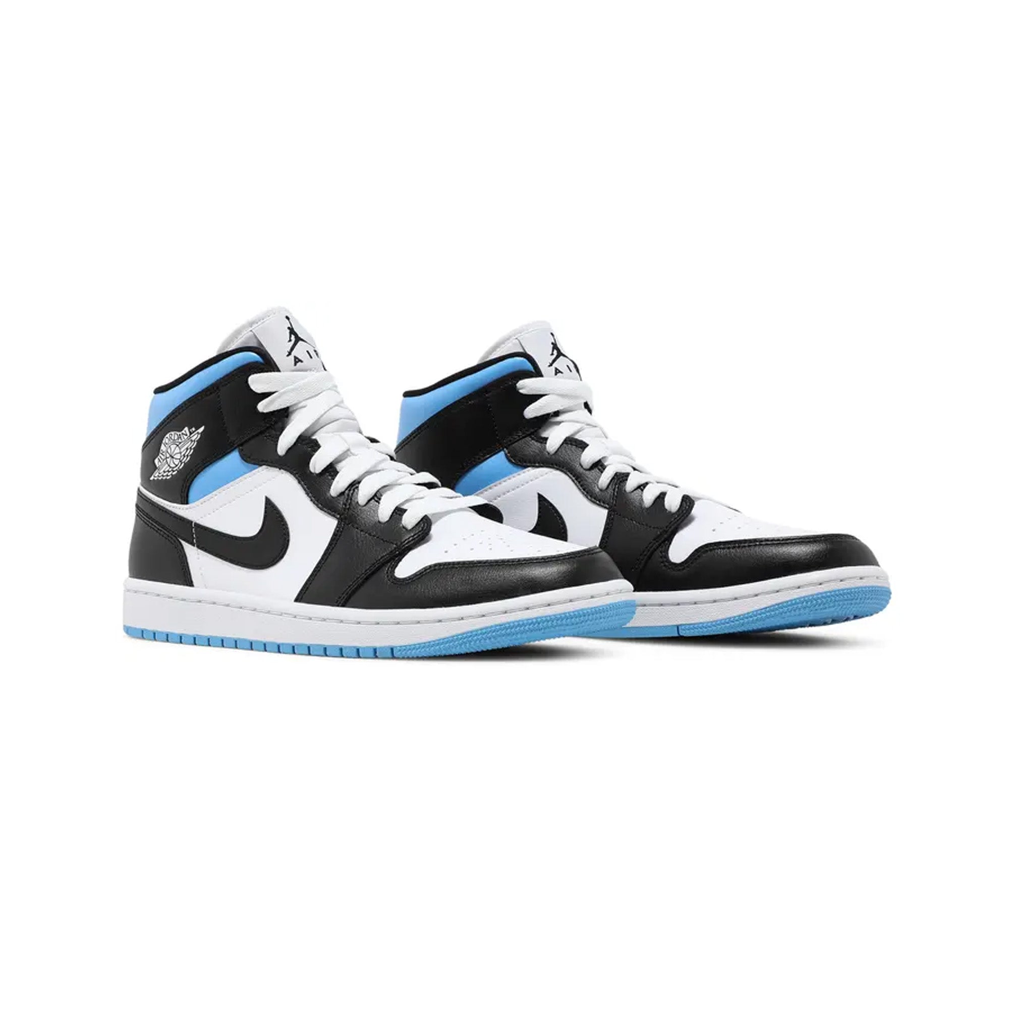 Air Jordan 1 Mid 'University Black White' Women's Basketball Shoes - Stylish Sneakers for Casual Wear, Gym & Street Fashion