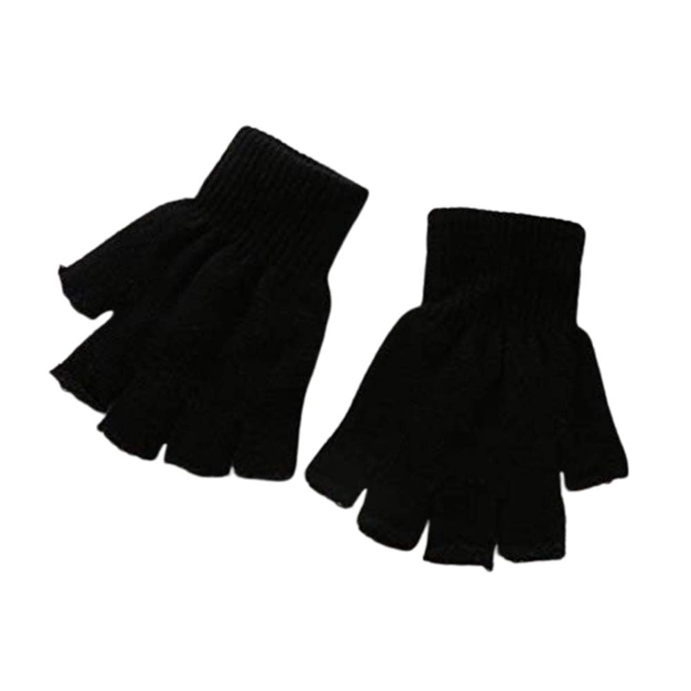 8 Pairs Fingerless Knit Magic Gloves - Stretchy Warm Winter Gloves for Women & Men, One Size Fits Most - Perfect for Typing, Driving, and Outdoor Activities in Cold Weather
