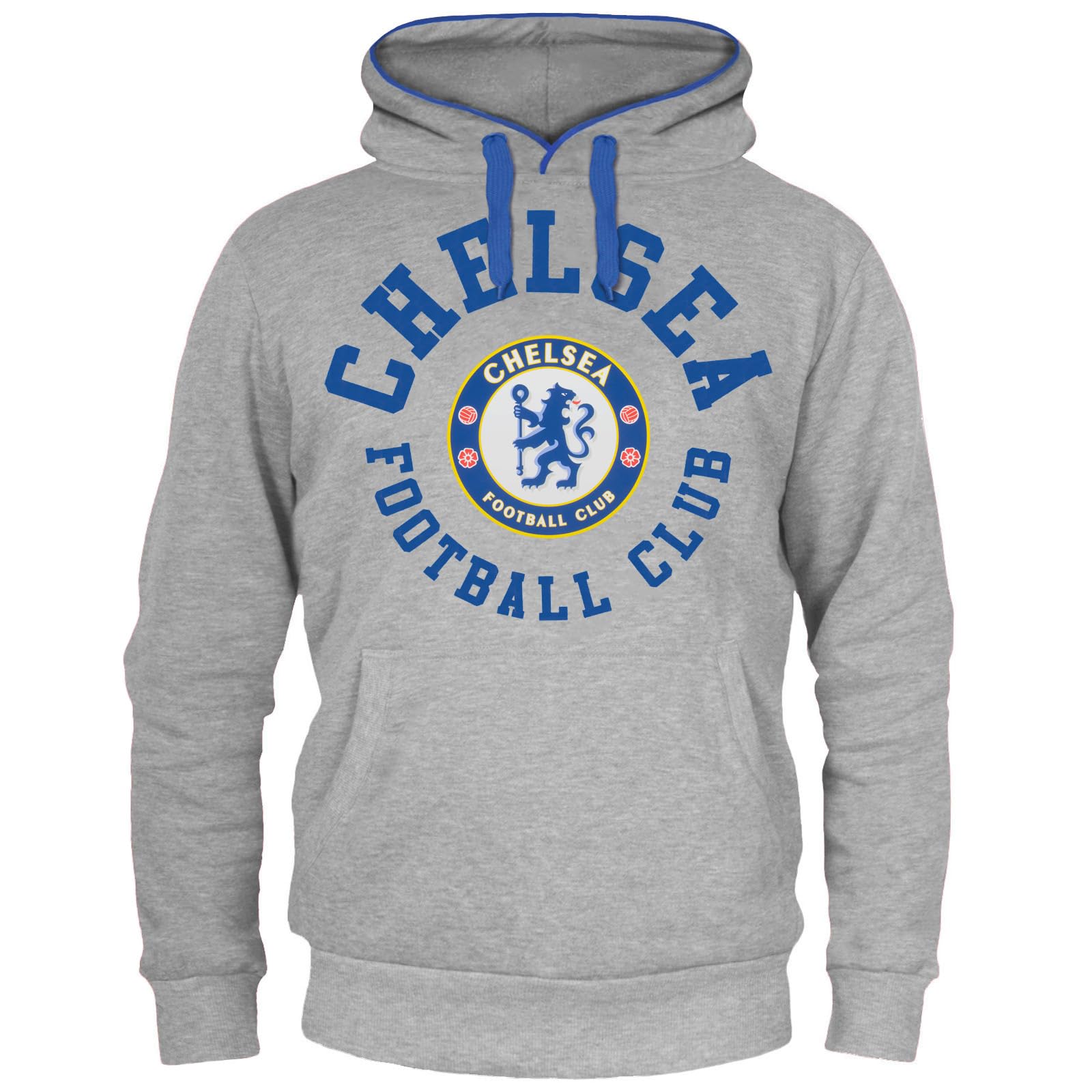 Chelsea FC Official Men's Fleece Hoodie - Grey, Medium | Soccer Fan Gift, Comfortable & Warm for Game Day & Casual Wear