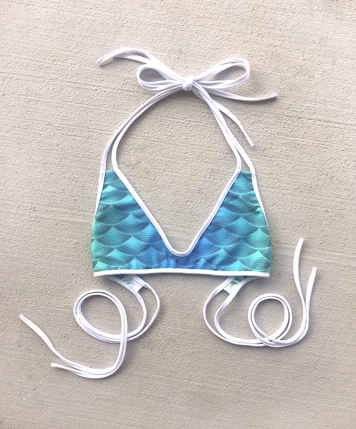 Hannah Mermaid Reversible Bikini Top - Women's Two-Way Swimwear for Beach & Pool - Perfect for Summer Vacations and Tropical Getaways