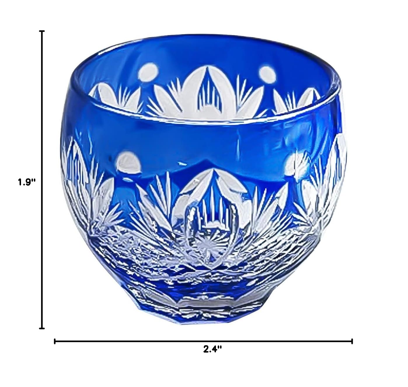 Yamako Yumikiriko Small Bowl - Handmade Lapis Lazuli Ceramic Rice Bowl for Japanese Cuisine, Perfect for Sushi, Ramen, and Home Dining Decor