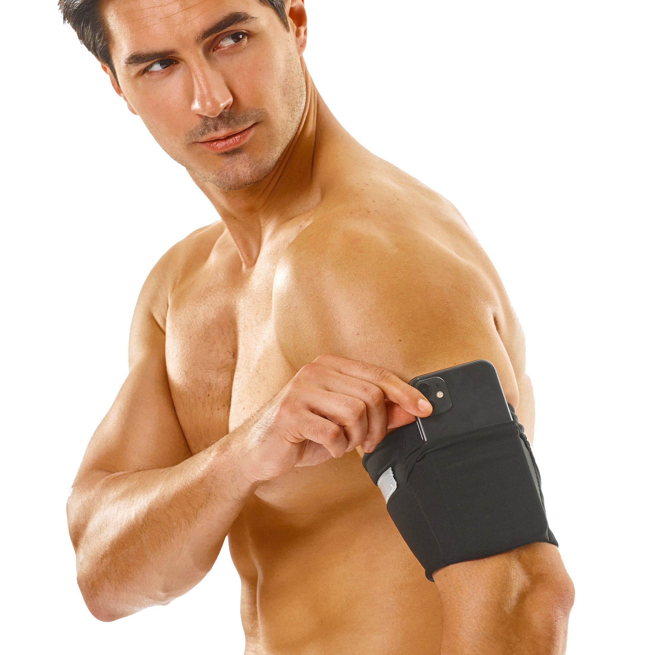 PRCTZ 2 in 1 Adjustable Waist Belt & Arm Band for Running, Gym, Hiking - Secure Phone Holder for iPhone & Android - Perfect for Fitness, Workouts & Outdoor Activities