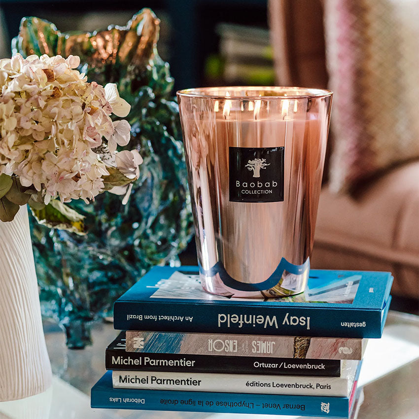 Baobab Collection Roseum Scented Candle - Luxury Home Fragrance with Rose & Spice Notes | Perfect for Relaxation, Romantic Dinners & Spa Nights