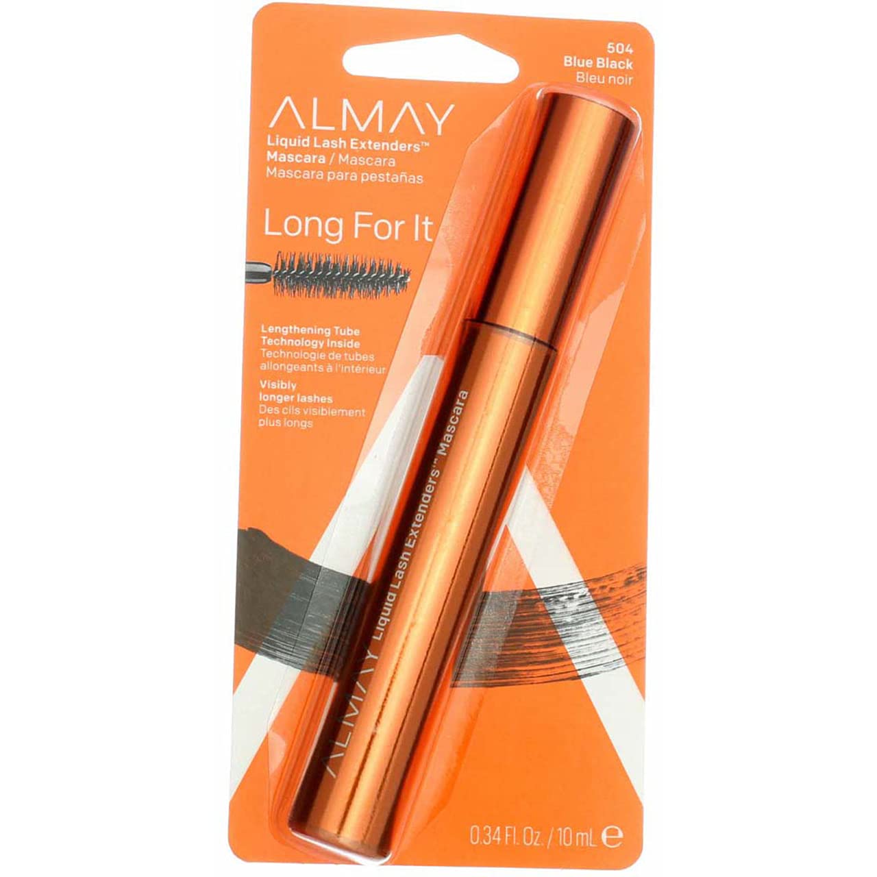 Almay Liquid Lash Extenders Mascara - Blue Black (0.34 Fl Oz) | Lengthening & Volumizing Waterproof Mascara for Dramatic Lashes | Perfect for Daytime Wear & Special Occasions