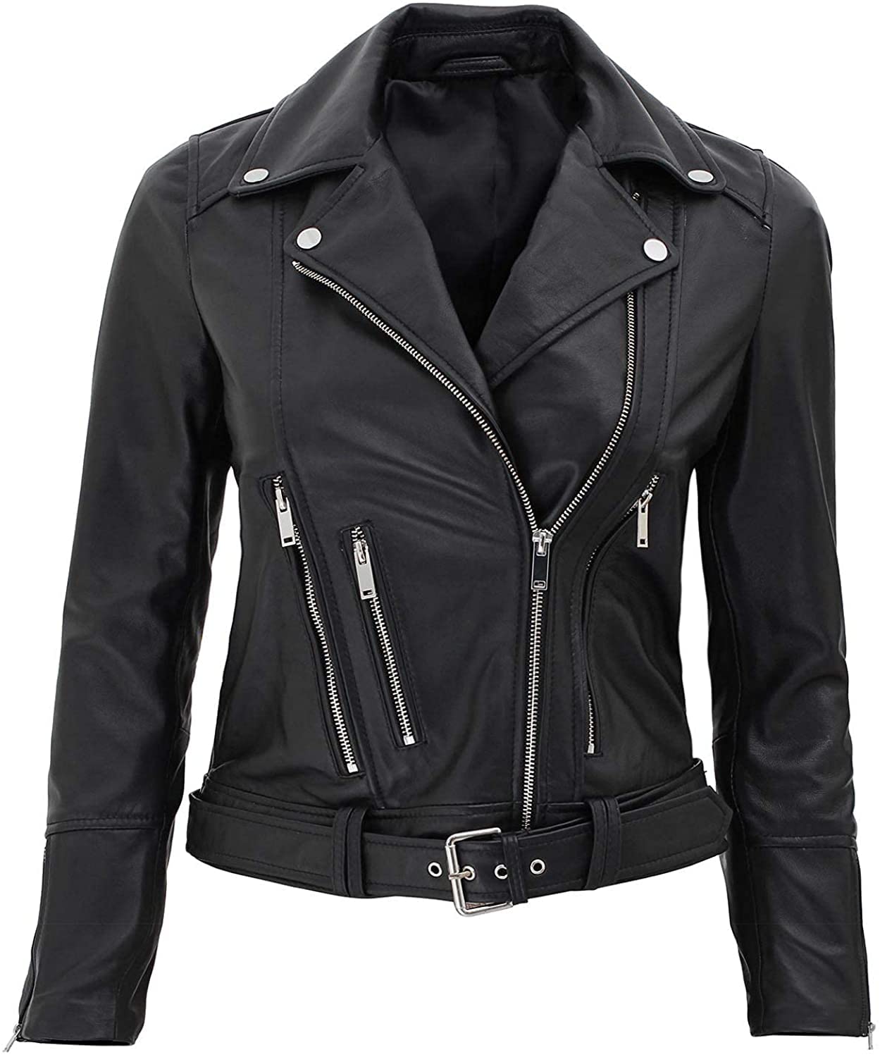 Stylish Women's Lambskin Leather Jacket - Fashionable Outerwear for Fall & Winter | Perfect for Casual Outings, Date Nights & Office Wear