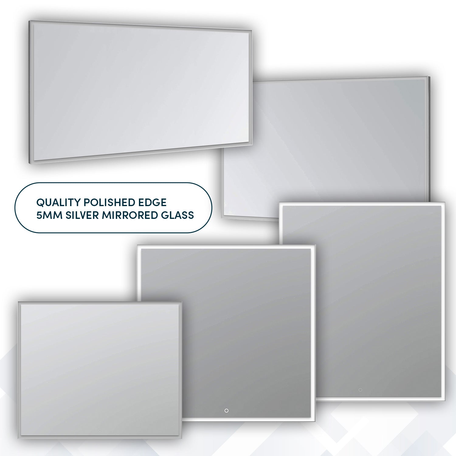 Aquadom Edge 40x32 Inch LED Lighted Bathroom Mirror with Anti-Fog - Modern Vanity Mirror for Makeup & Shaving - Perfect for Small Bathrooms & Bedrooms