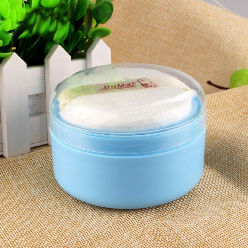 Healifty 2-Piece Makeup Powder Puff Set with Empty Body Powder Container & Sifter - Soft Bath Powder Puffs for Home & Travel - Ideal for Post-Shower, Baby Care & On-the-Go Touch Ups