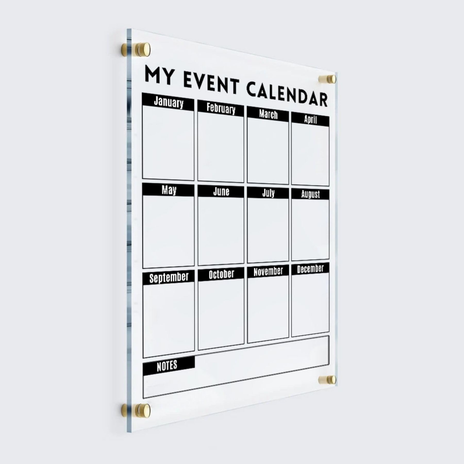 Personalized Acrylic Dry Erase Monthly Calendar 2025 - Custom Week Planner & Wall Decor for Home Office Organization | Perfect for Scheduling, Goal Tracking & Family Planning