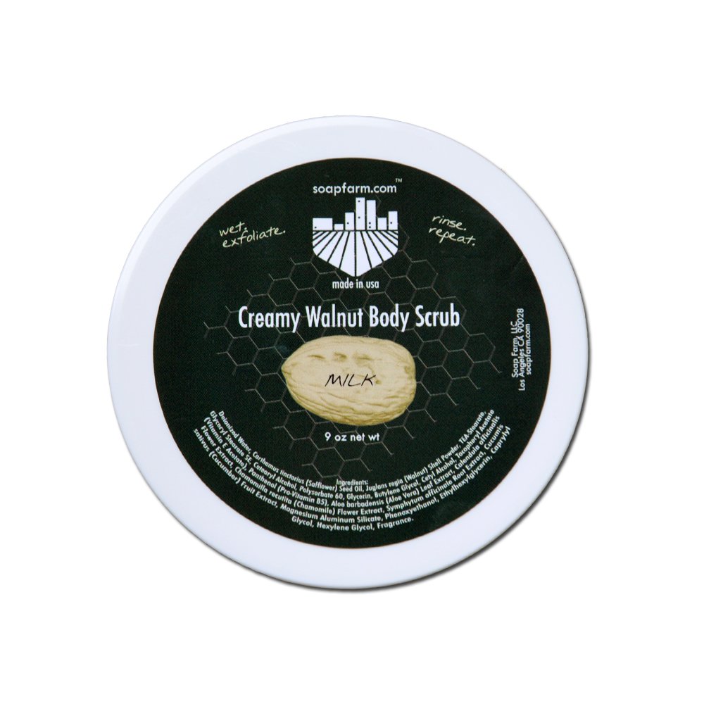 Organic Creamy Walnut Body Scrub - Paraben Free, Milk & Honey Infused for Silky Smooth Skin - Exfoliating & Moisturizing for Dry Skin Care - Perfect for Spa Day & Self Care Routine