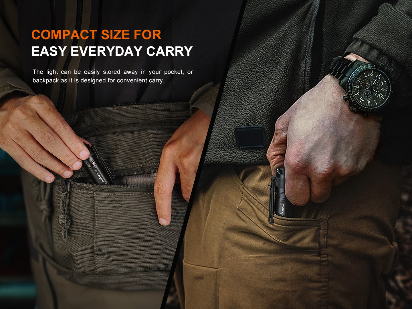 Fenix E12 V3 Compact AA Flashlight - High Lumens Pocket-Sized EDC Torch for Camping, Hiking & Emergency Use