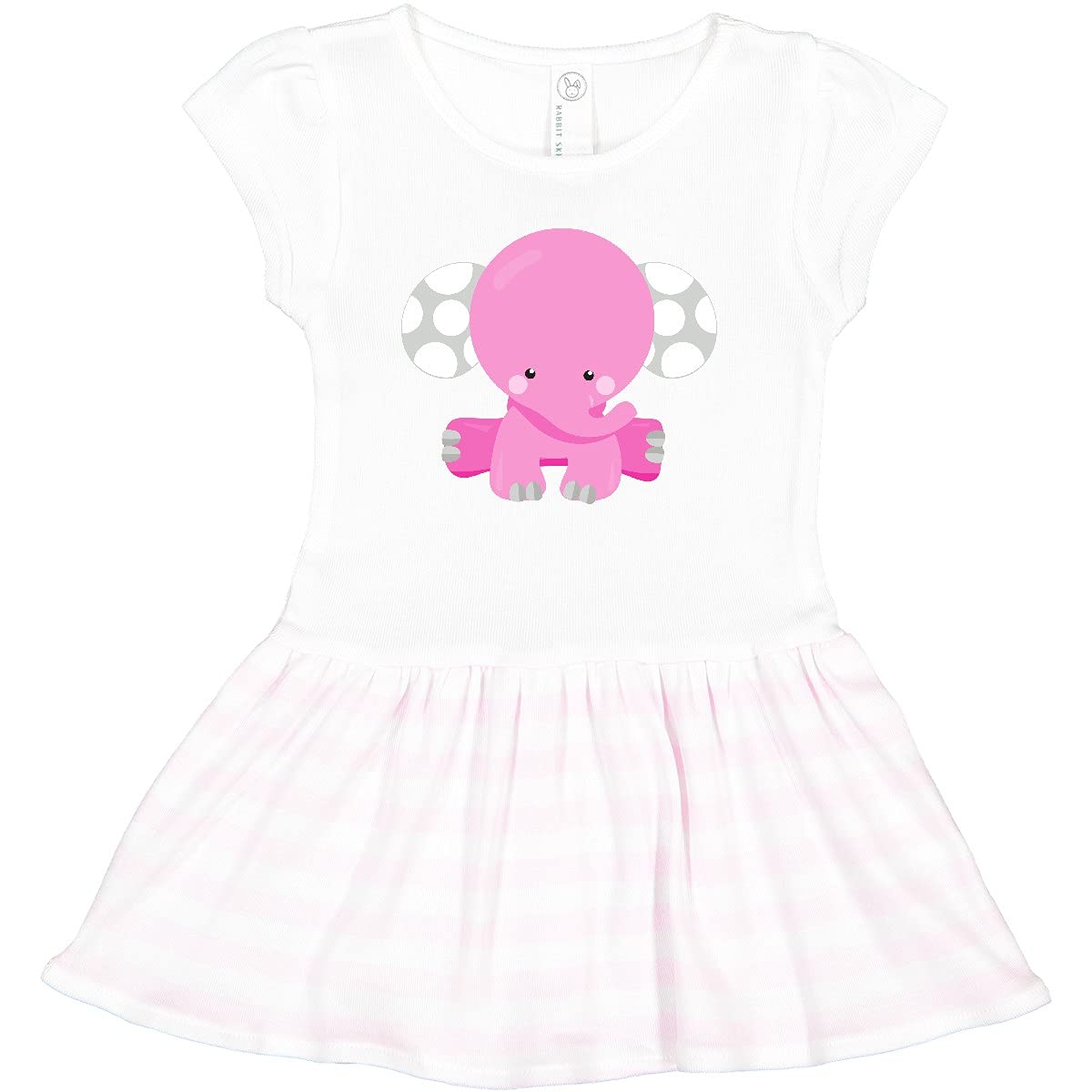 Inktastic Cute Pink Elephant Toddler Dress - Adorable Baby Girl Outfit for Birthday, Party & Casual Wear