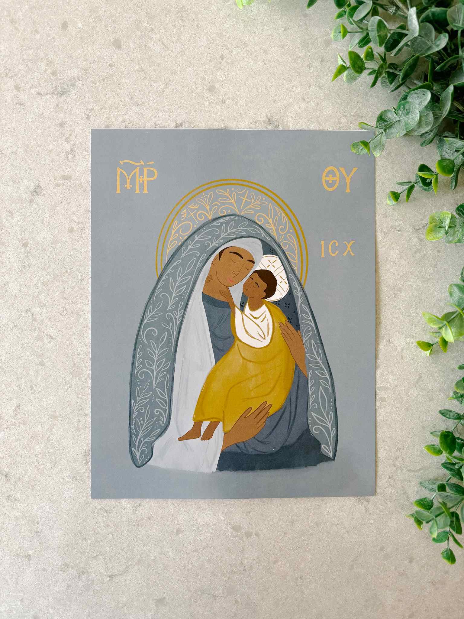 Our Lady of Perpetual Help Icon Inspired Print - Religious Wall Art for Home & Church Decor - Perfect for Prayer Rooms, Catholic Gifts & Spiritual Spaces
