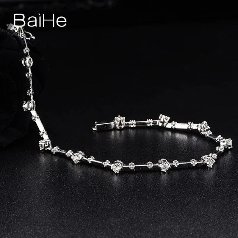 14K Yellow Gold 1CT H/SI Natural Diamond Bracelet for Women - Elegant Wedding & Anniversary Jewelry Gift - Perfect for Bridal, Evening Parties & Special Occasions