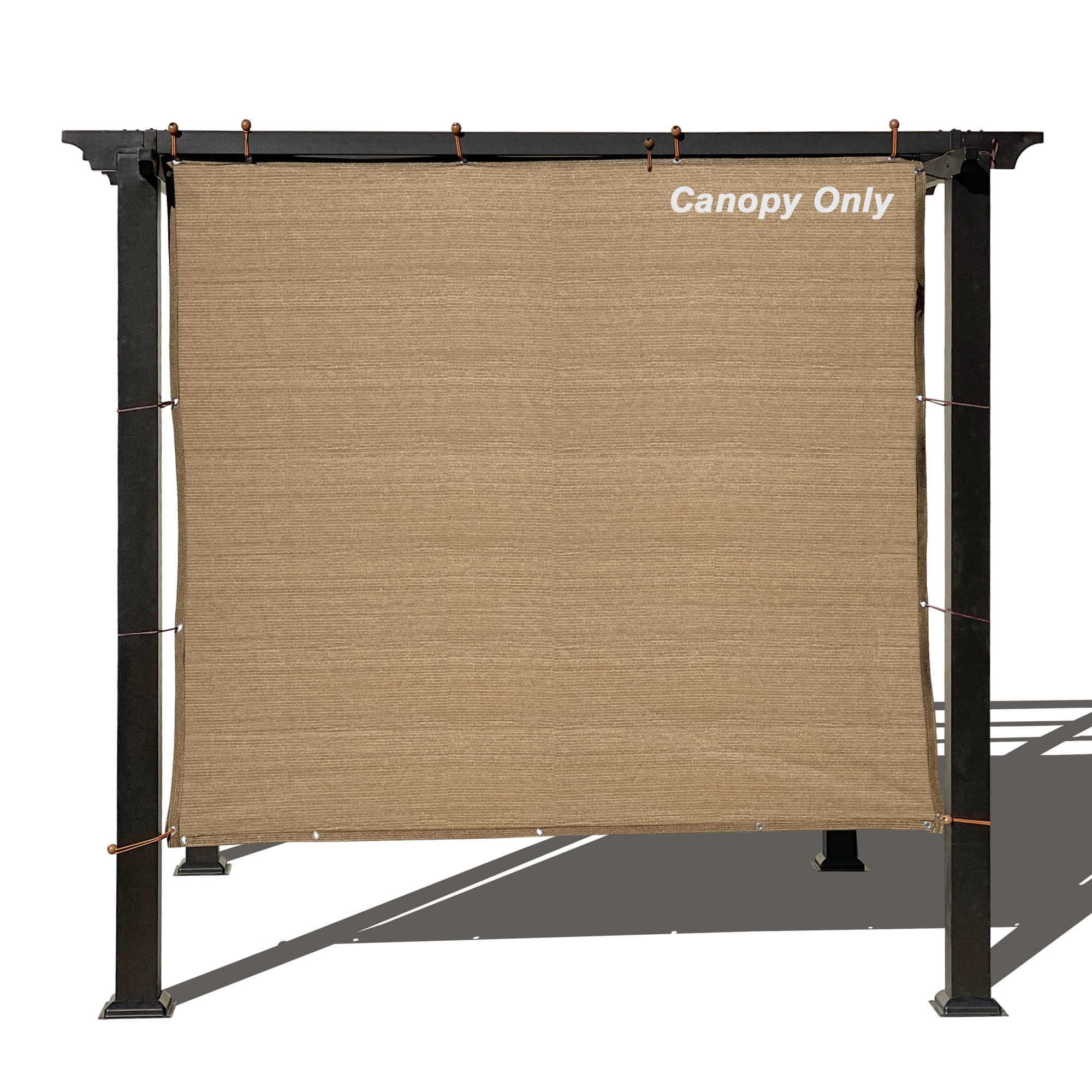 Alion Home 10' x 6' Walnut Sun Shade Privacy Screen with Grommets - UV Protection Outdoor Patio Cover, Pergola Shade, Window Awning for Backyard, Deck & Garden Privacy