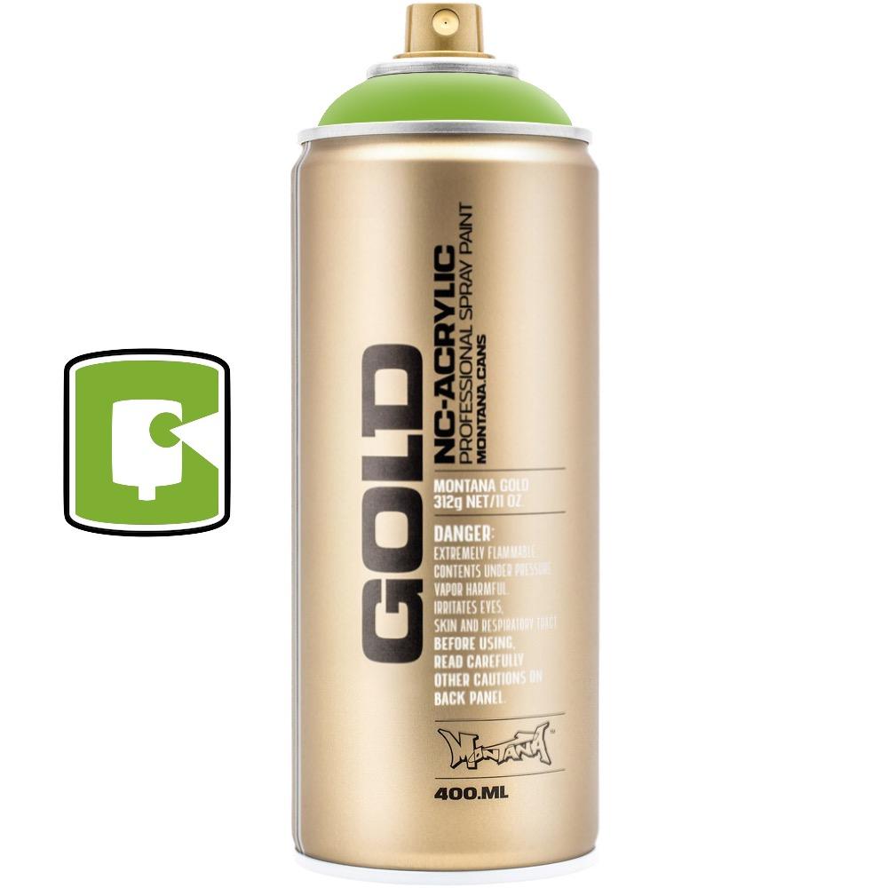 Montana Gold Spray Paint 400ML - Premium Lawn Green Color for Graffiti, Art & DIY Projects - Perfect for Outdoor Furniture, Metal, Wood & Craft Surfaces