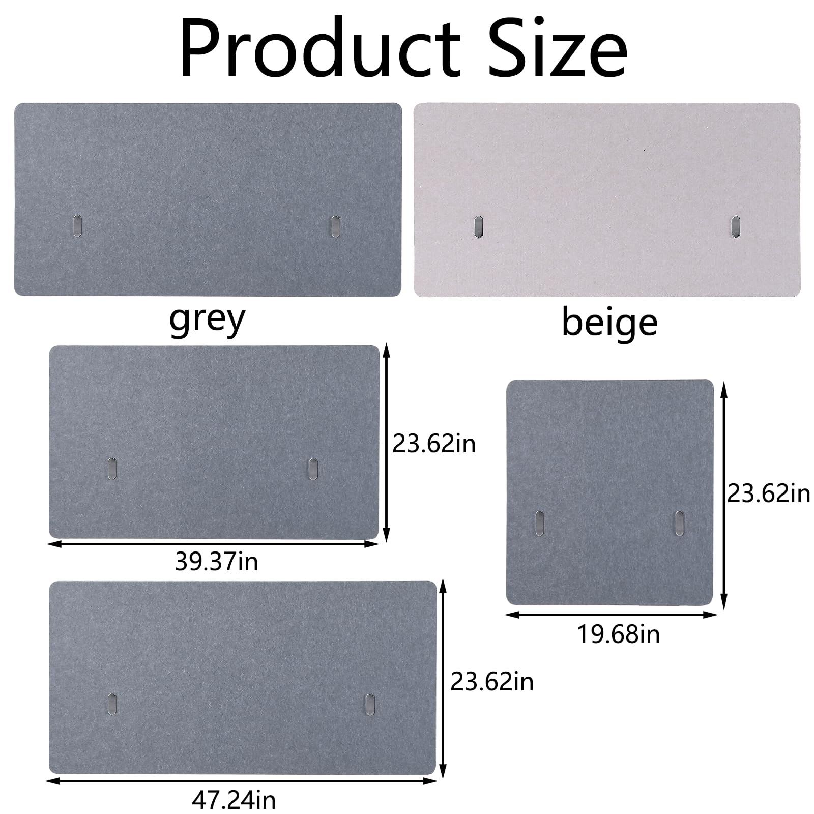 Soundproof Desk Privacy Panel - 47