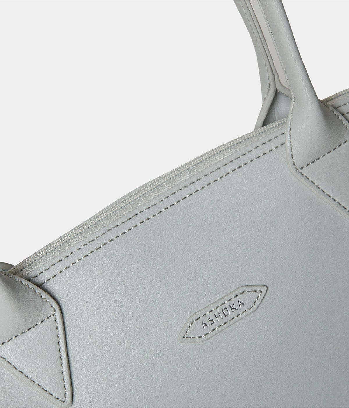 Jolly Apple Skin Vegan Leather Tote Bag - Pearl Grey | Eco-Friendly Women's Handbag for Work, Travel & Everyday Use