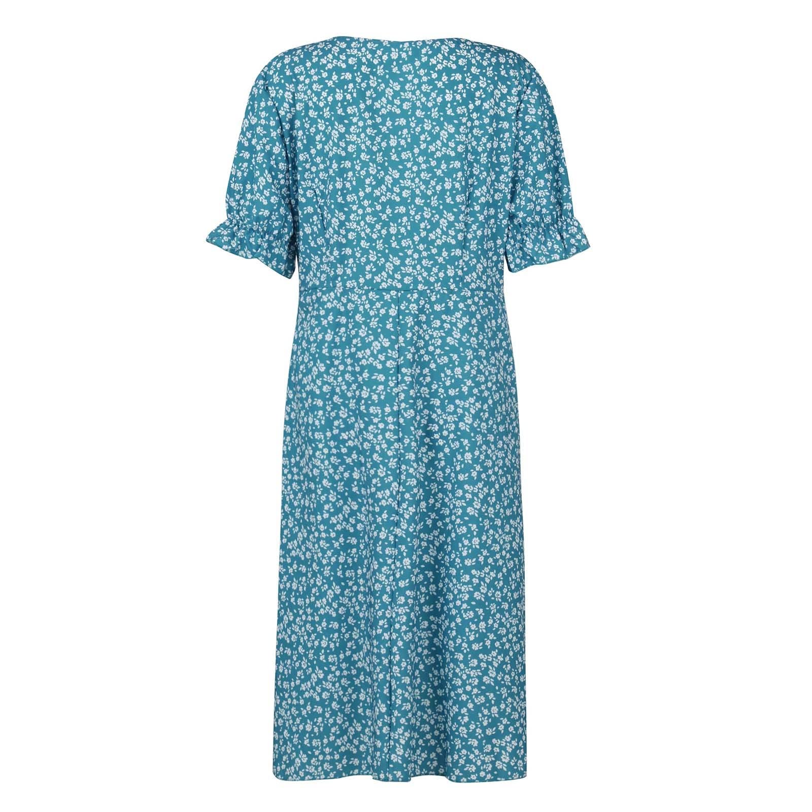 2024 Trendy Women's Beach Dresses - Elegant Wrap V-Neck Floral Boho Maxi Dress with Ruched Detail | Perfect for Summer Vacations, Hawaiian Parties & Boho Chic Outfits