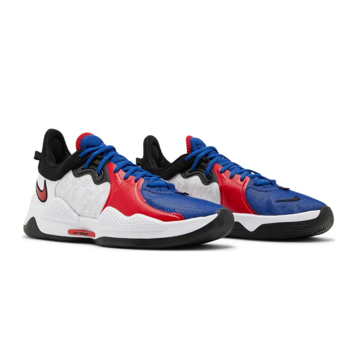 Nike PG 5 Basketball Shoes - Team USA Colorway (White/Rush Blue/University Red) - Performance Sneakers for Men's Basketball & Streetwear Fashion